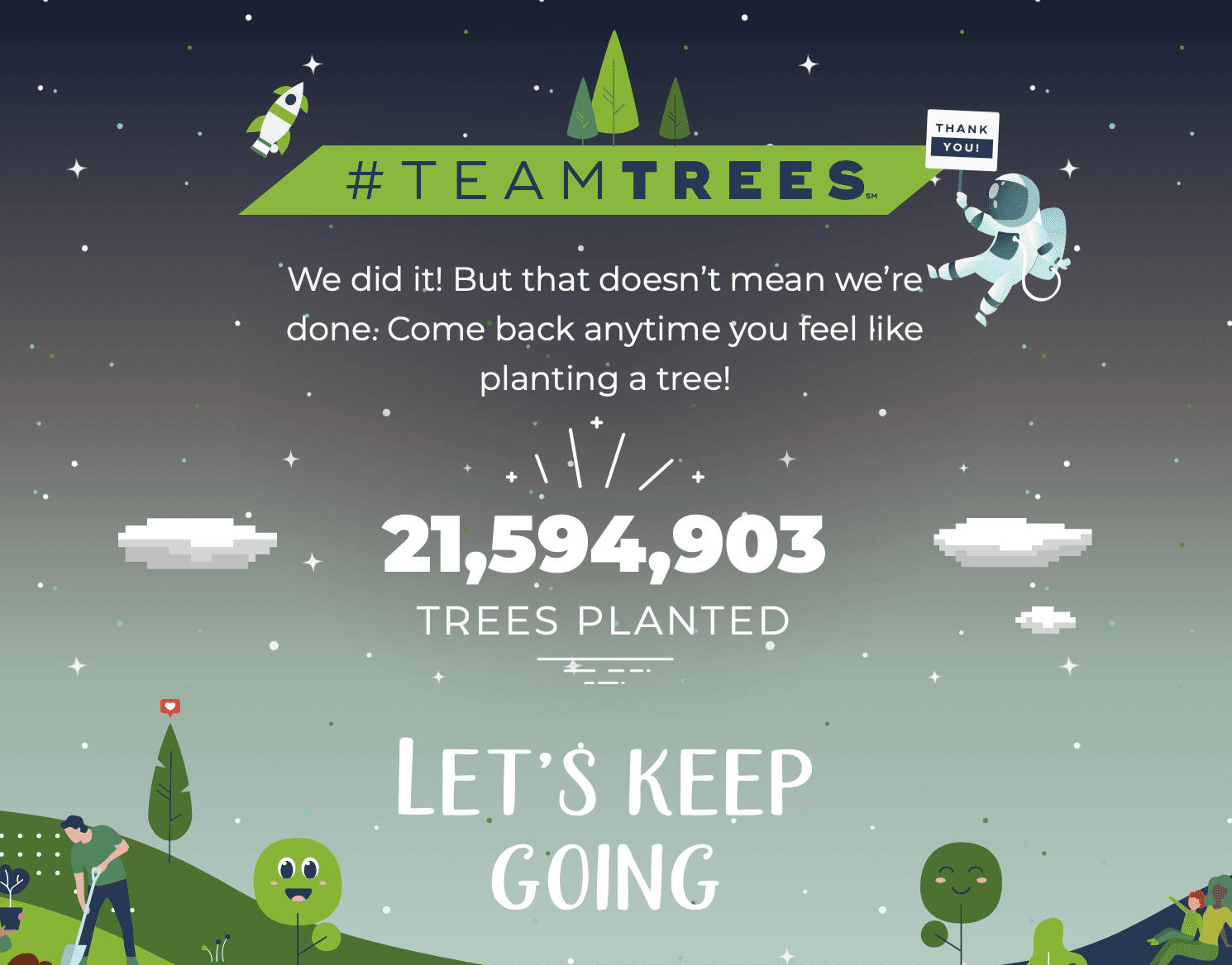 We join Elon Musk in Team Trees