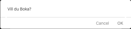 Booking confirmation